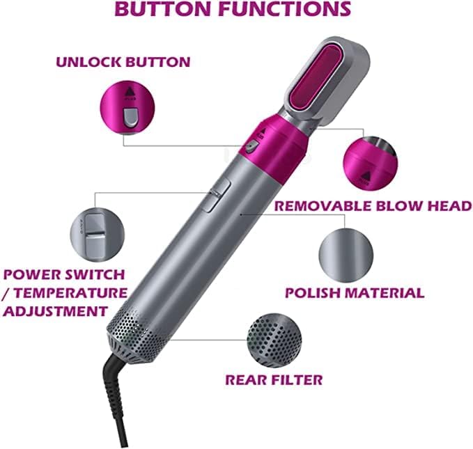 ORANGLES Straightening Comb 5‑in‑1 Tourmaline Ceramic Curling and Hot Air Styling Tool with Constant Temperature - elegant presentation - Image 6 of 6 | designed for enthusiasts | Illinois | Free Shipping ORANGLES