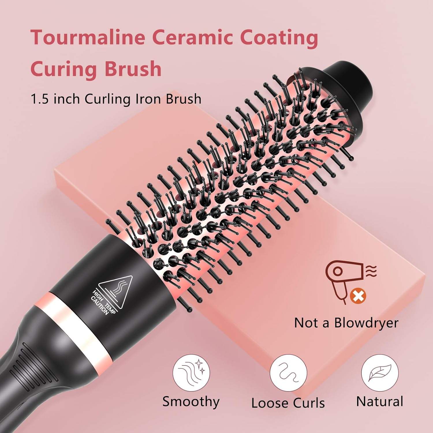 ORANGLES Best Hair Straightening Brush Meinuo Thermal Automatic Rotating Hot Comb and Hair Curler - detailed closeup view - Image 3 of 4 | great for travel | Texas | Free Shipping ORANGLES