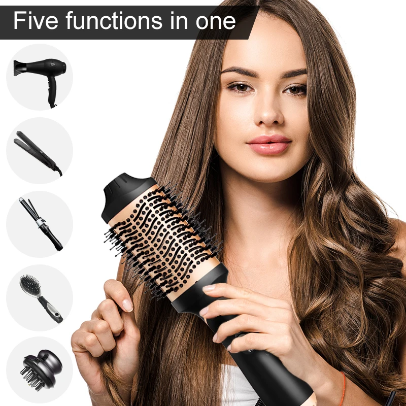 ORANGLES Hair Straightener Brush One Step Hot Air Dryer with Fast Styling and Ergonomic Design - minimalist style - showcasing main attributes - Image 1214 of 10 | built for everyone | Original Hair Straightener Brush One Step Hot Air Dryer with Fast Styling and Ergonomic Design New Jersey | Free Shipping ORANGLES