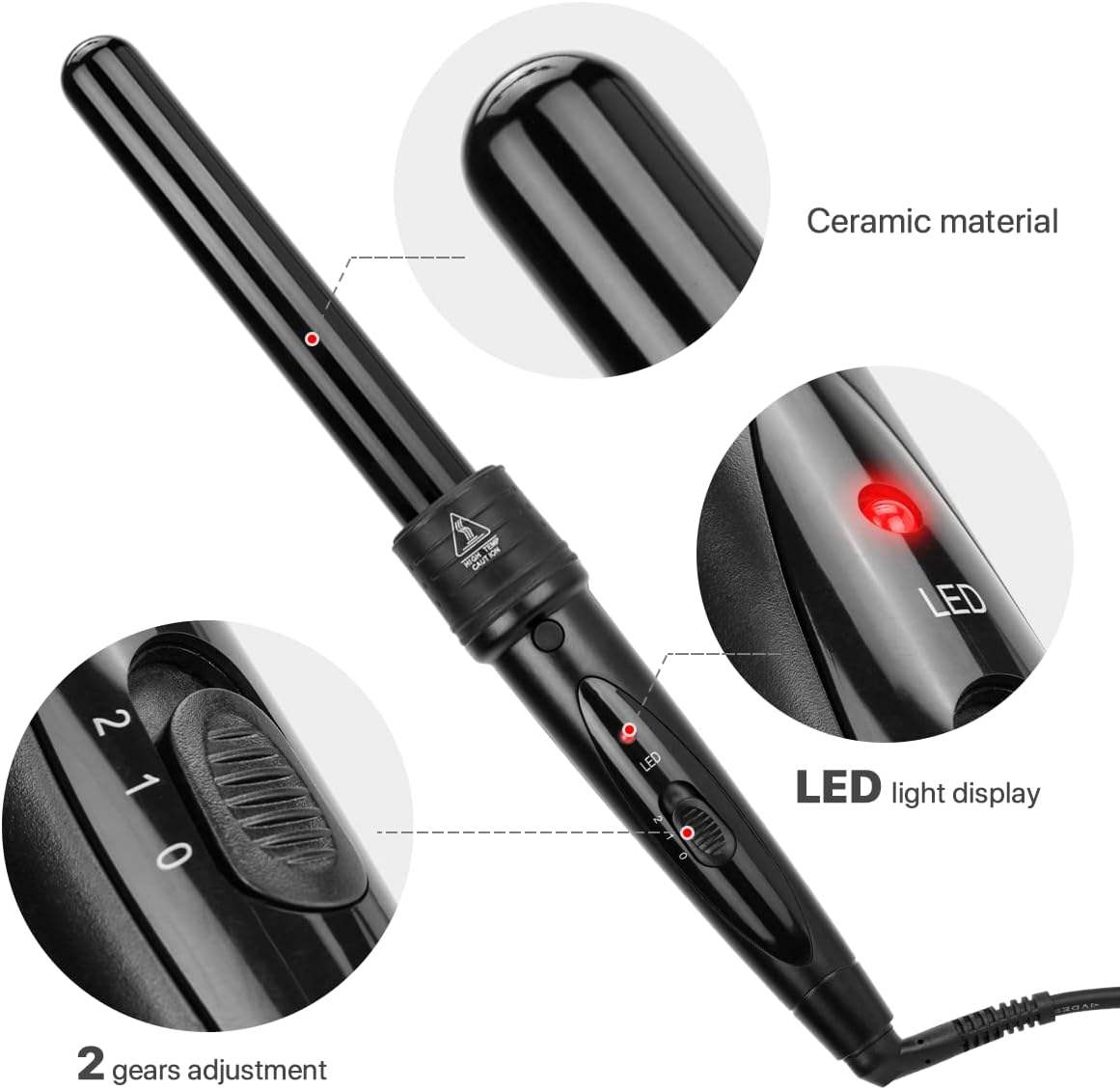 ORANGLES Dyson Hair Straightener 5‑in‑1 Interchangeable Curling Iron Set LED Electric Straightener and Curler - high resolution display - Image 2 of 5 | perfect for office | California | Free Shipping ORANGLES