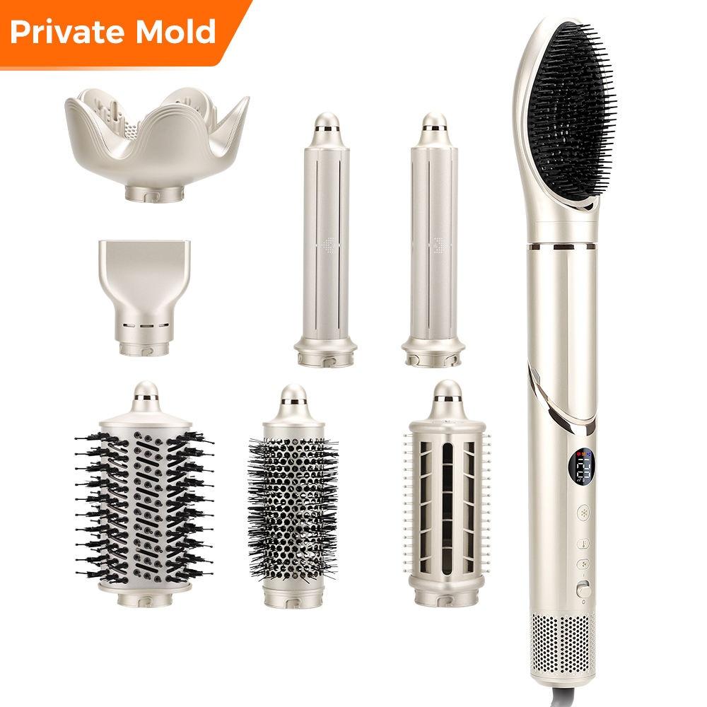 ORANGLES Hair Styler 1600W 8‑in‑1 Ceramic Ionic Dryer with Brushes and Curling Iron for Salon Styling - high resolution display - Image 2 of 3 | perfect for office | California | Free Shipping ORANGLES