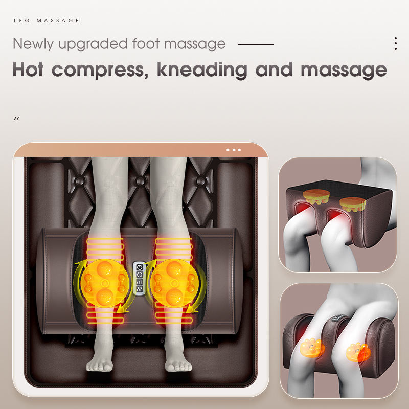 ORANGLES 2026 Upgrade Full Body Massage Cushion – Heated Lumbar Pillow & Foot Roller - detailed closeup view - illustrating benefits - Image 3 of 6 | created for all | Shop 2026 Upgrade Full Body Massage Cushion – Heated Lumbar Pillow & Foot Roller North Carolina | Free Shipping ORANGLES