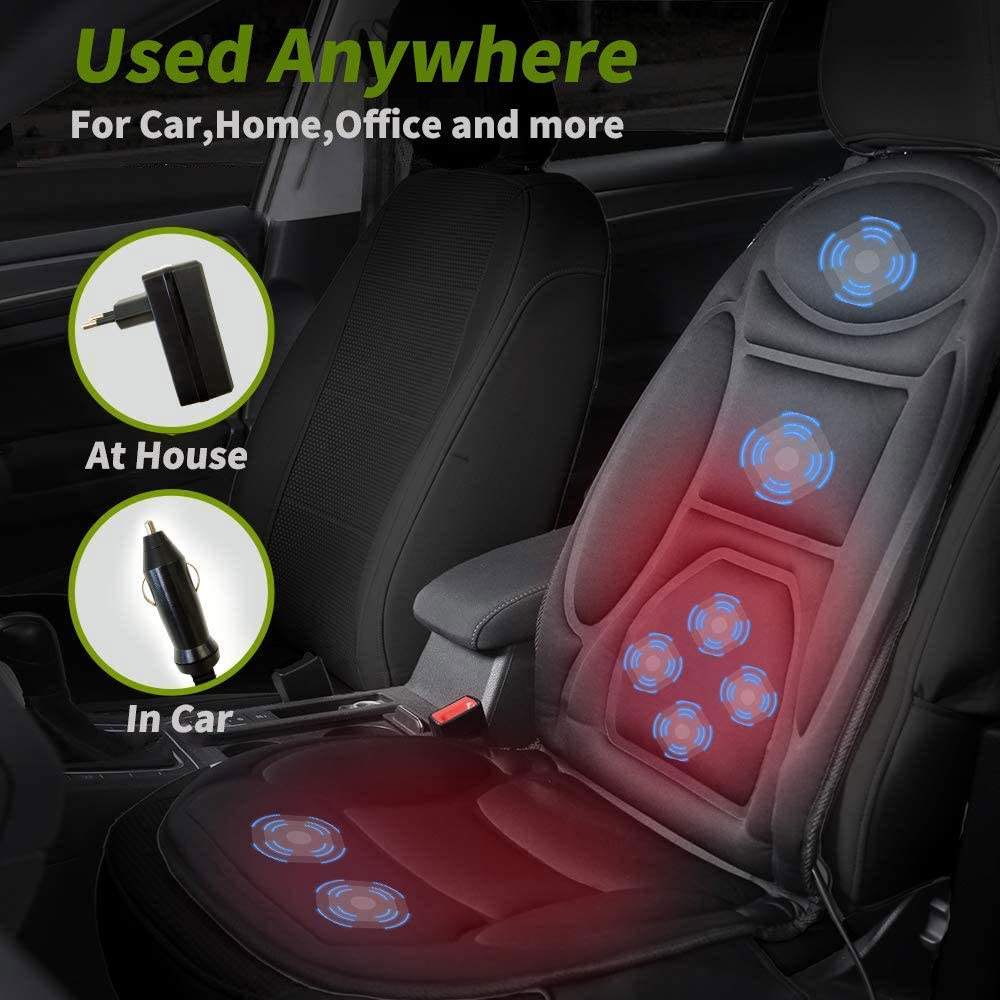 ORANGLES Best Back Massager Phenitech Heated Vibration Cushion with 5 Motors and 5 Modes - detailed closeup view - Image 3 of 6 | great for travel | Texas | Free Shipping ORANGLES
