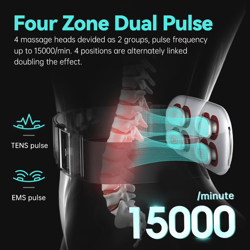 ORANGLES Belt Massager TENS Back Support Lumbar Pain Relief for Men and Women - angled perspective - Image 4 of 5 | excellent for daily use | New York | Free Shipping ORANGLES
