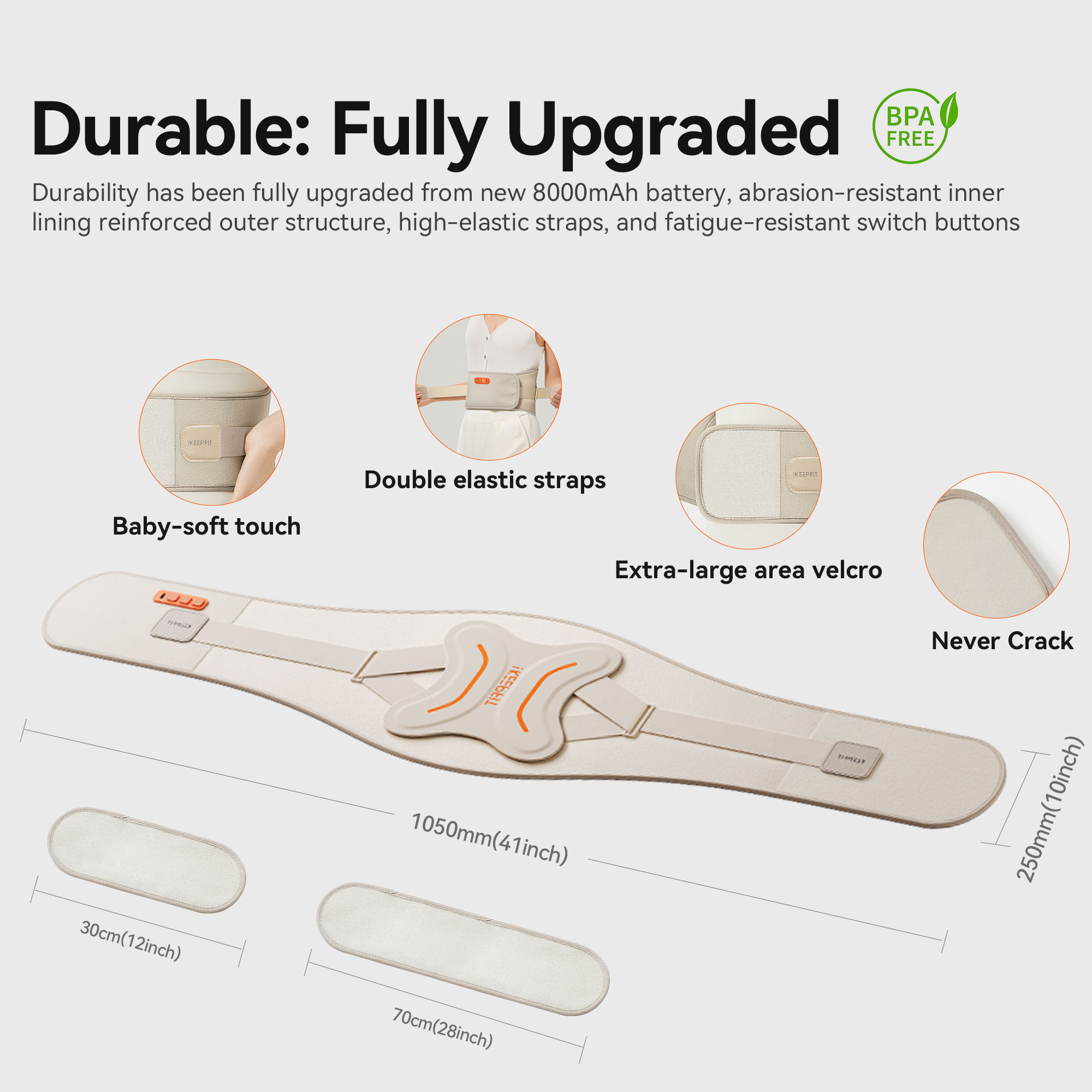 ORANGLES Lumbar Back Support Belt Eveekon 2025 Smart Graphene Heated Waist Massager - full product showcase - Image 5 of 6 | suitable for professionals | Florida | Free Shipping ORANGLES