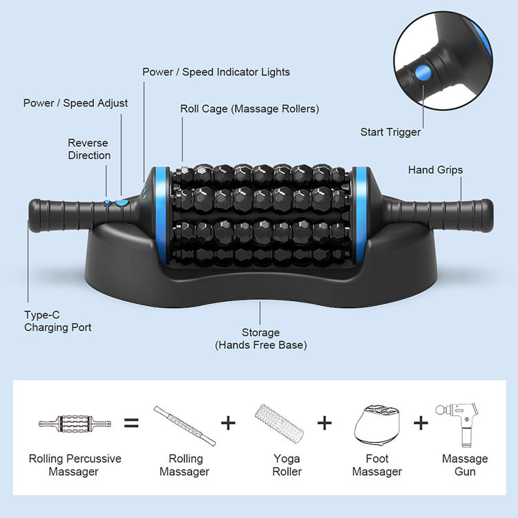 ORANGLES Percussive Massager Wireless 5 Speed Device for Neck Back Legs and Shoulder Relief - high resolution display - Image 2 of 6 | perfect for office | California | Free Shipping ORANGLES