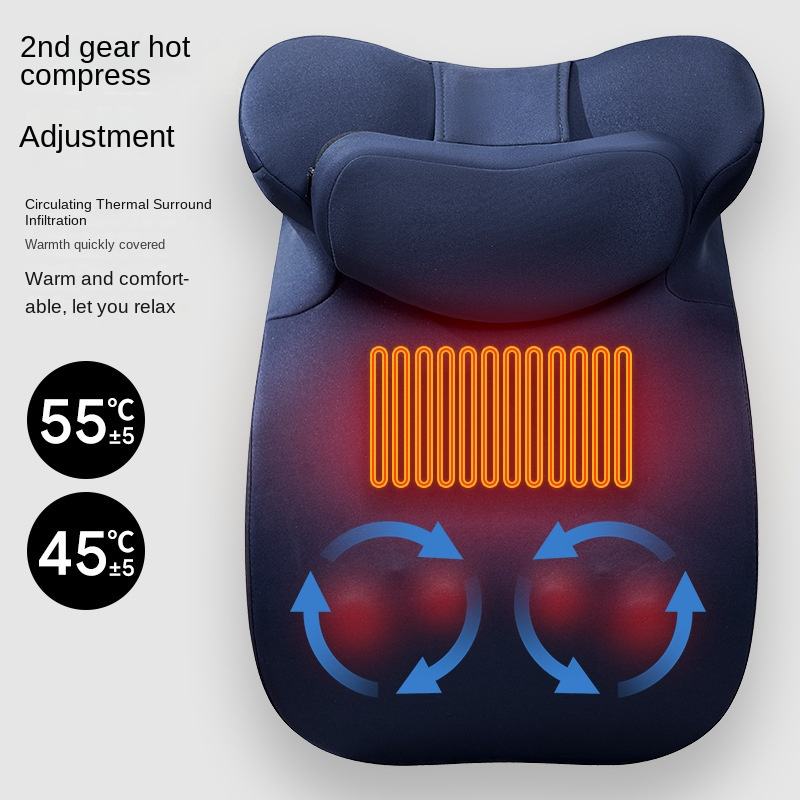 ORANGLES Neck Massage Pillow Heat Shiatsu Electric Cushion for Neck Back Waist and Belly Relief - high resolution display - Image 2 of 5 | perfect for office | California | Free Shipping ORANGLES