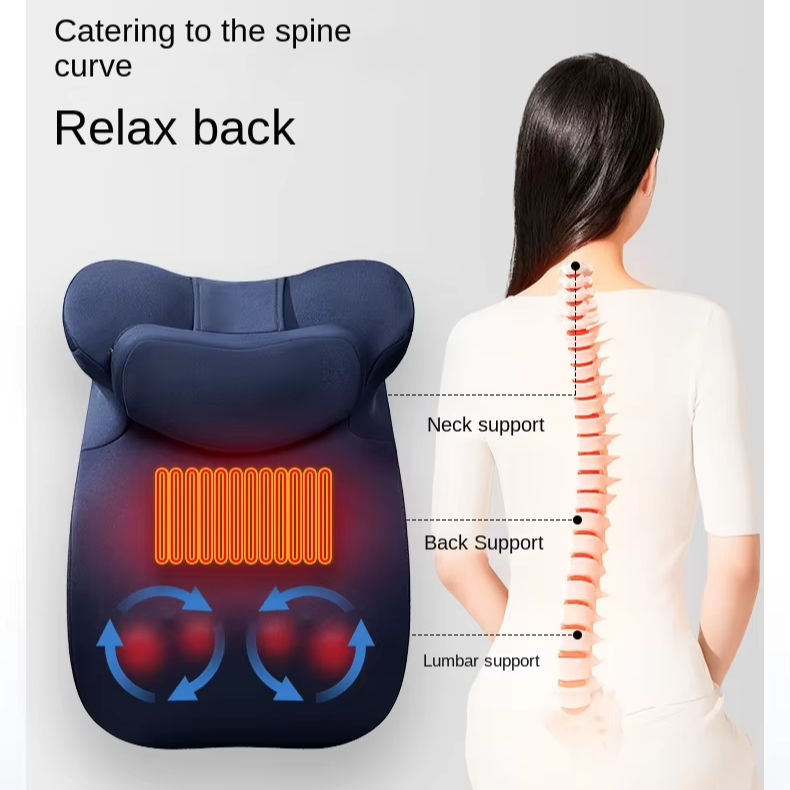 ORANGLES Neck Massage Pillow Heat Shiatsu Electric Cushion for Neck Back Waist and Belly Relief - detailed closeup view - Image 3 of 5 | great for travel | Texas | Free Shipping ORANGLES
