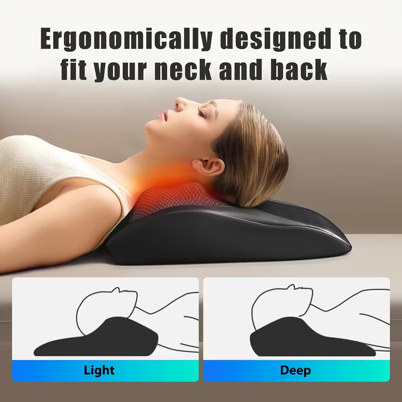 ORANGLES Neck Massage Pillow Smart Electric Cushion for Neck and Back Relief - detailed closeup view - Image 3 of 6 | great for travel | Texas | Free Shipping ORANGLES