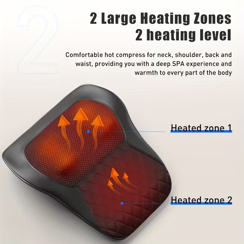ORANGLES Neck Massage Pillow Smart Electric Cushion for Neck and Back Relief - angled perspective - Image 4 of 6 | excellent for daily use | New York | Free Shipping ORANGLES