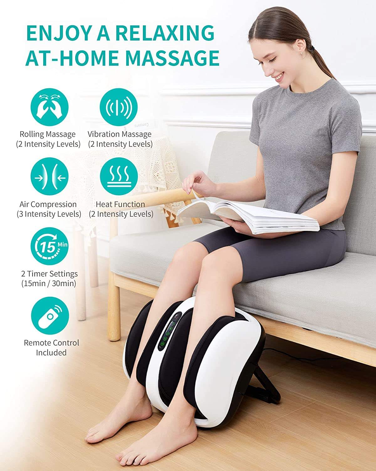ORANGLES Shiatsu Leg Massager Phenitech Foot Calf and Thigh Compression Boots for Pain Relief and Circulation - high resolution display - Image 2 of 4 | perfect for office | California | Free Shipping ORANGLES
