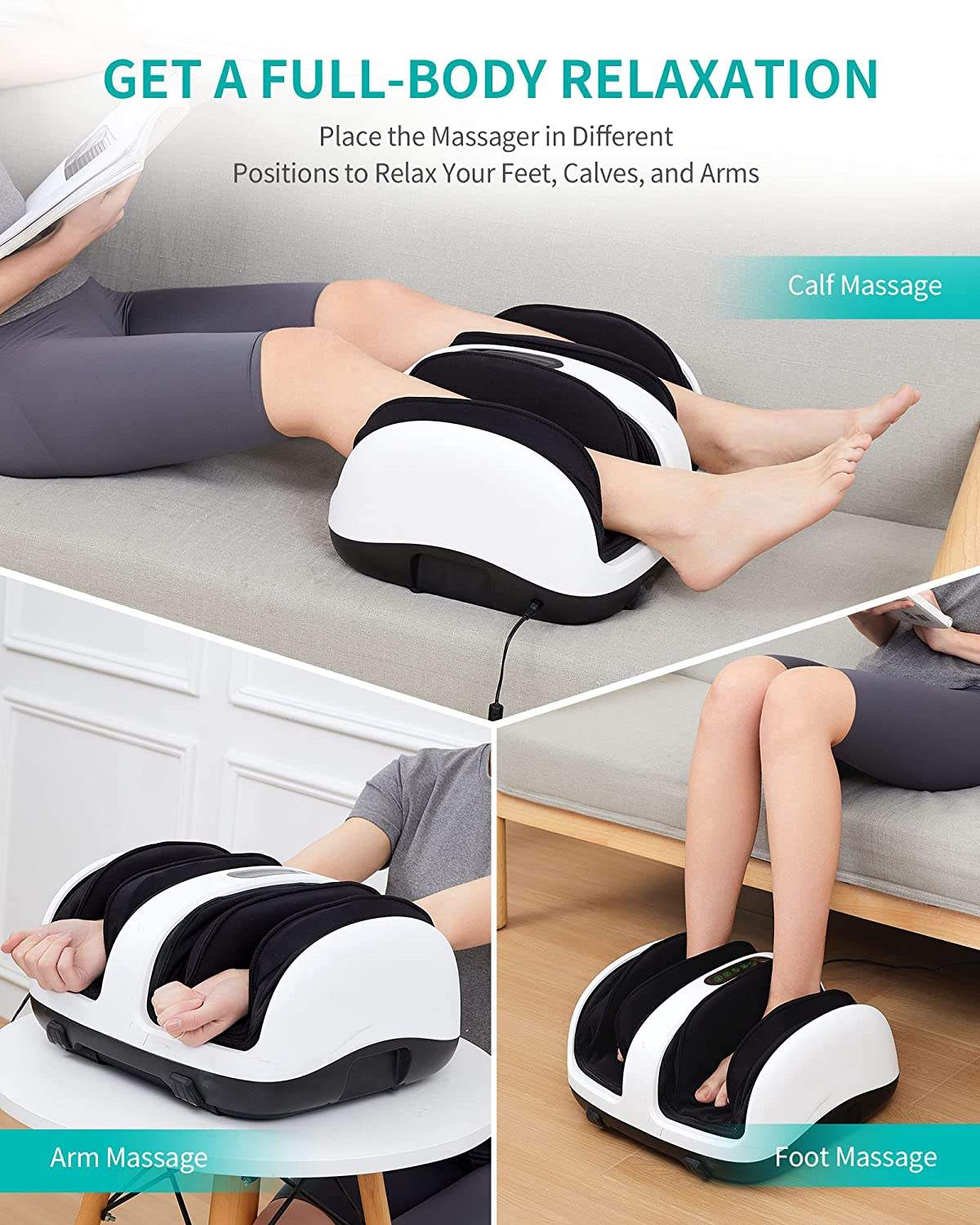ORANGLES Shiatsu Leg Massager Phenitech Foot Calf and Thigh Compression Boots for Pain Relief and Circulation - detailed closeup view - Image 3 of 4 | great for travel | Texas | Free Shipping ORANGLES