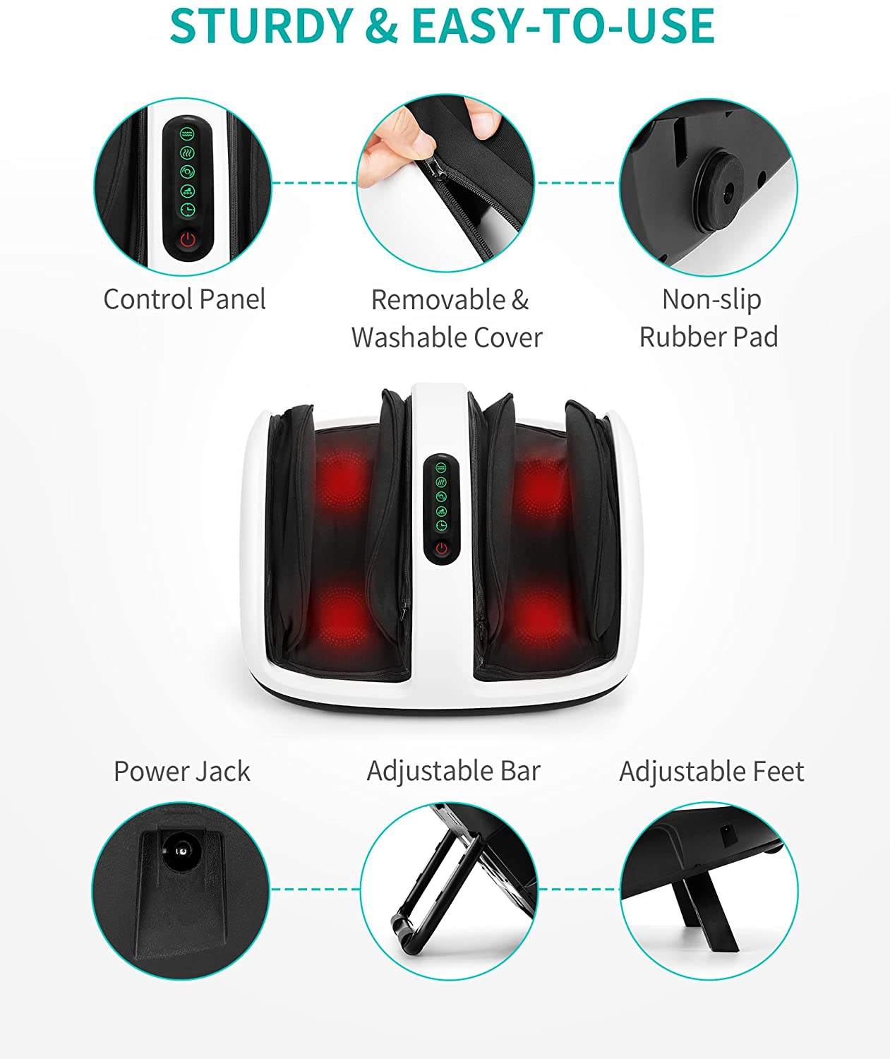 ORANGLES Shiatsu Leg Massager Phenitech Foot Calf and Thigh Compression Boots for Pain Relief and Circulation - angled perspective - Image 4 of 4 | excellent for daily use | New York | Free Shipping ORANGLES