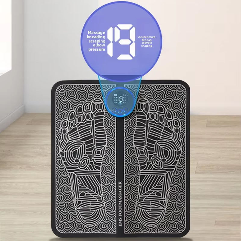 ORANGLES Foot and Calf Massager Phenitech EMS Shiatsu TENS Scrubber Mat Device for Pain Relief and Circulation - high resolution display - Image 2 of 3 | perfect for office | California | Free Shipping ORANGLES