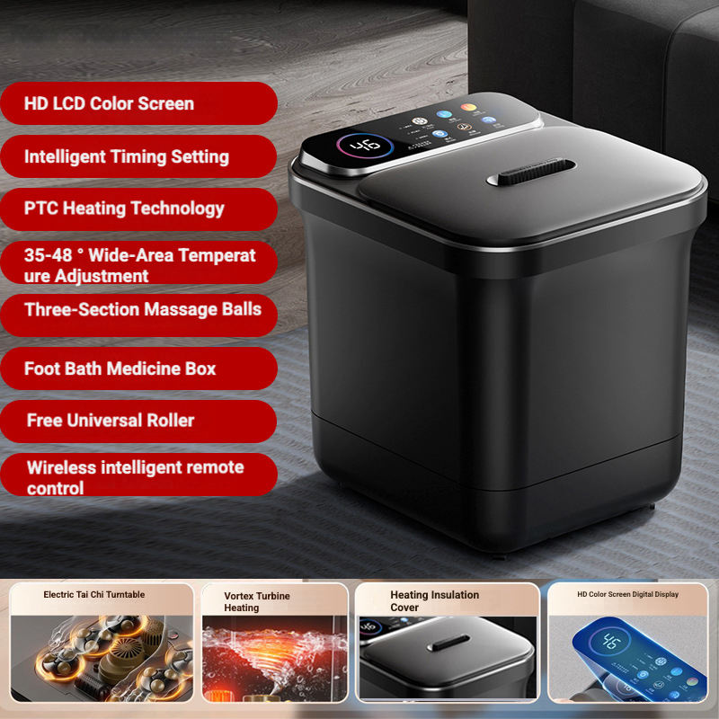 ORANGLES Foot Spa Machine Multifunctional Electric Touch Screen Heat and Bubble Jets for Relaxation - high resolution display - Image 2 of 3 | perfect for office | California | Free Shipping ORANGLES