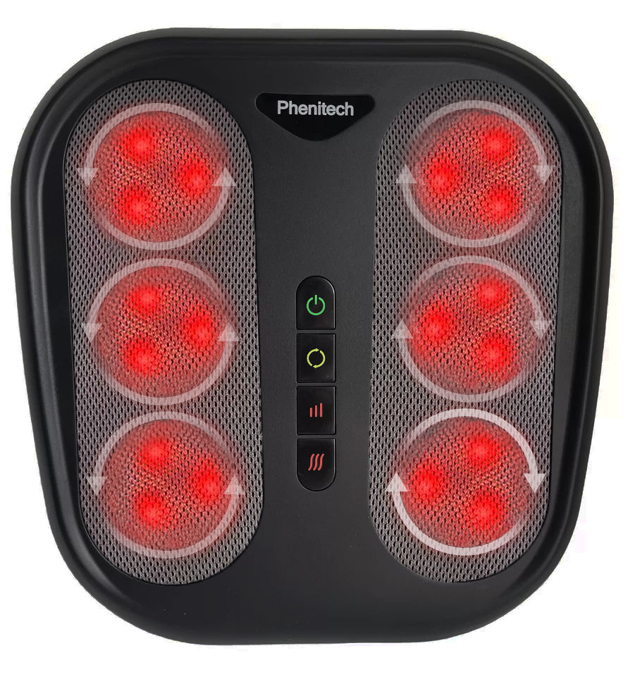 ORANGLES Foot Massage Machine Shiatsu Phenitech Electric Heat with Washable Cover for Foot and Back Relief - high resolution display - Image 2 of 3 | perfect for office | California | Free Shipping ORANGLES