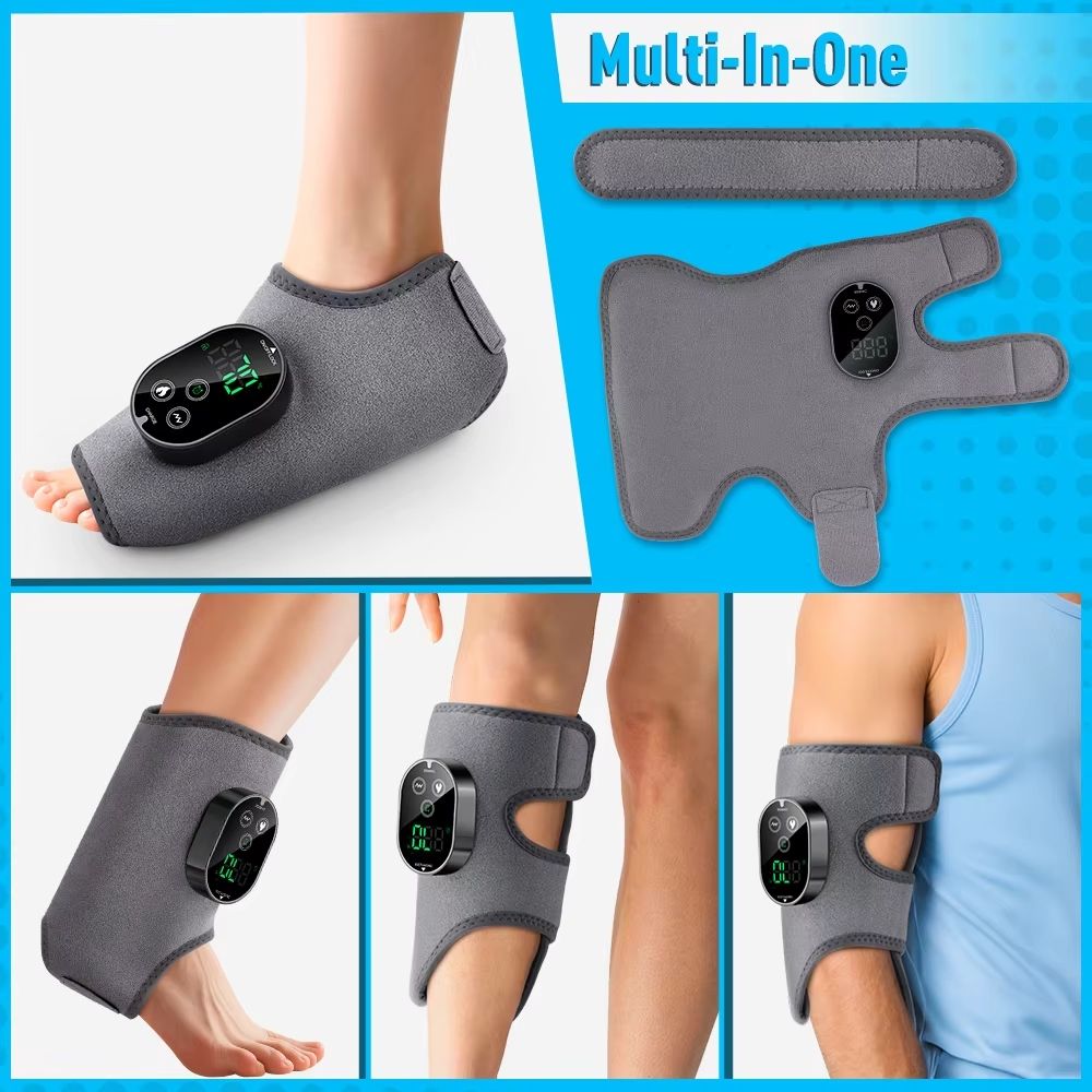 ORANGLES Belt Massager USB Rechargeable Dual Motor Heat and Vibration for Ankle Calf and Arm Relief - high resolution display - Image 2 of 5 | perfect for office | California | Free Shipping ORANGLES