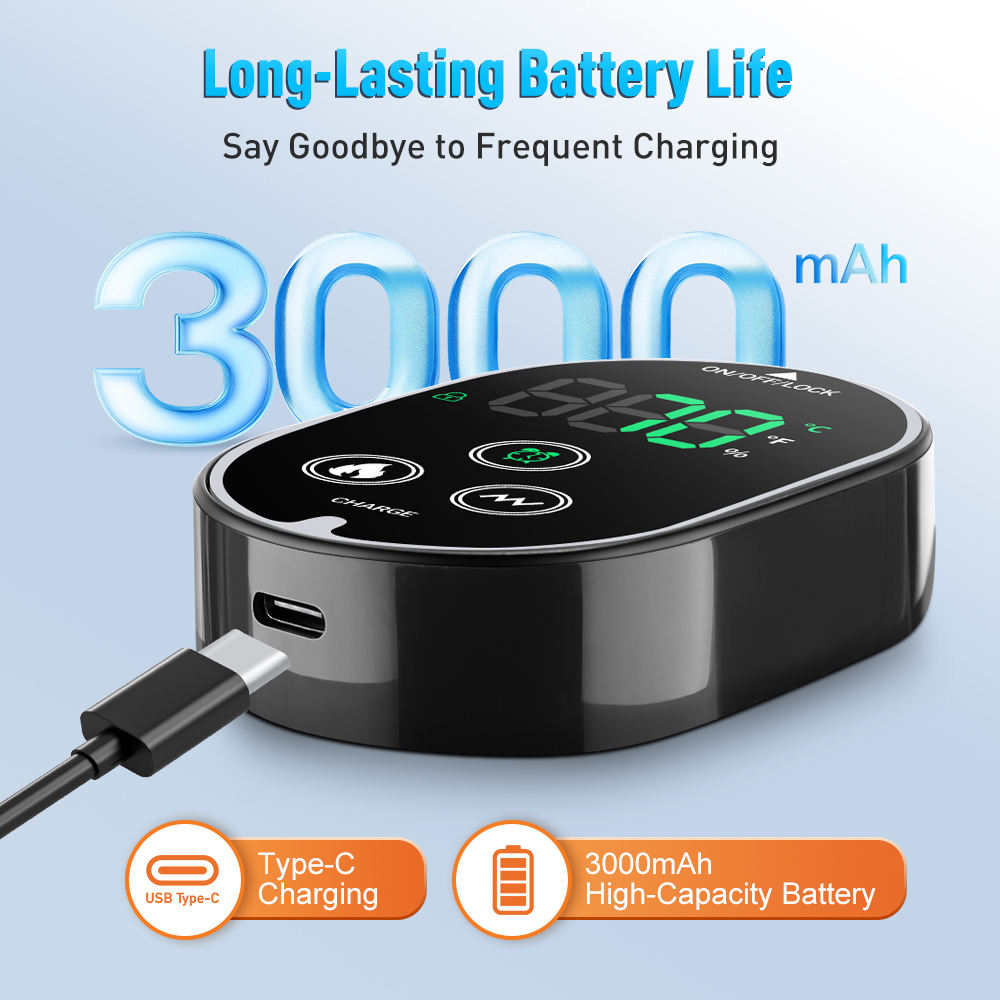 ORANGLES Belt Massager USB Rechargeable Dual Motor Heat and Vibration for Ankle Calf and Arm Relief - angled perspective - Image 4 of 5 | excellent for daily use | New York | Free Shipping ORANGLES