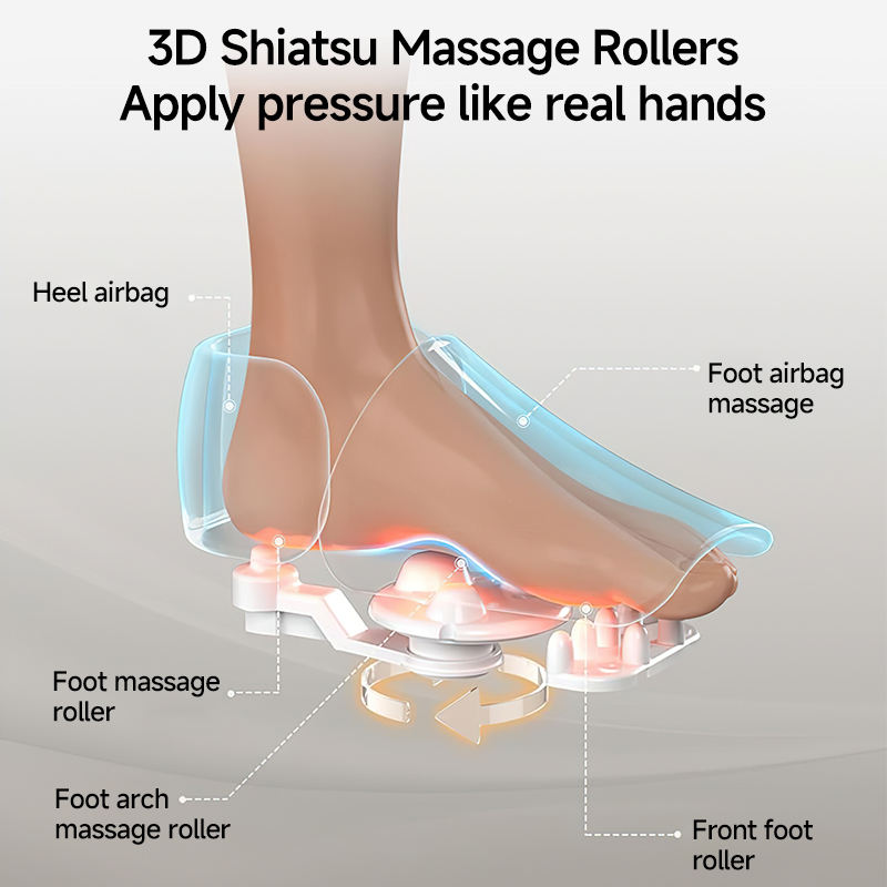 ORANGLES Foot and Calf Massager Shiatsu Heat and Vibration for Circulation and Pain Relief - high resolution display - Image 2 of 6 | perfect for office | California | Free Shipping ORANGLES