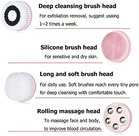 ORANGLES Portable Waterproof Sonic Facial Brush – Deep Cleansing Spin Roller - detailed closeup view - illustrating benefits - Image 3 of 4 | created for all | Shop Portable Waterproof Sonic Facial Brush – Deep Cleansing Spin Roller North Carolina | Free Shipping ORANGLES