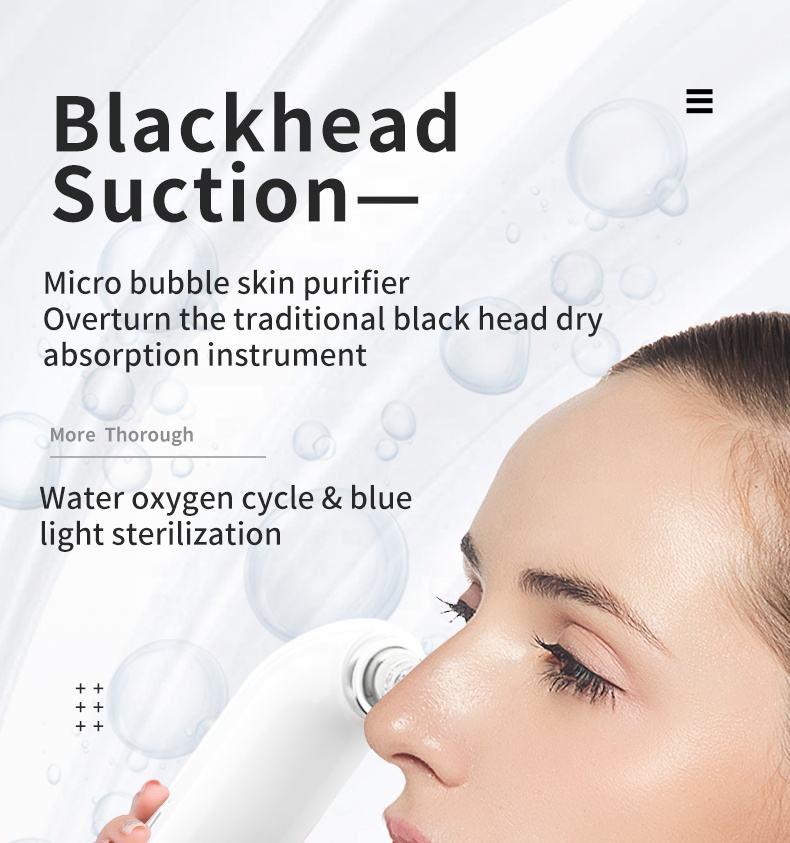ORANGLES MicroBubble Blackhead Remover – Electric Pore Vacuum & Water Cycle Cleaner - full product showcase - displaying specifications - Image 5 of 6 | adapts to any space | MicroBubble Blackhead Remover – Electric Pore Vacuum & Water Cycle Cleaner deal New Jersey | Free Shipping ORANGLES