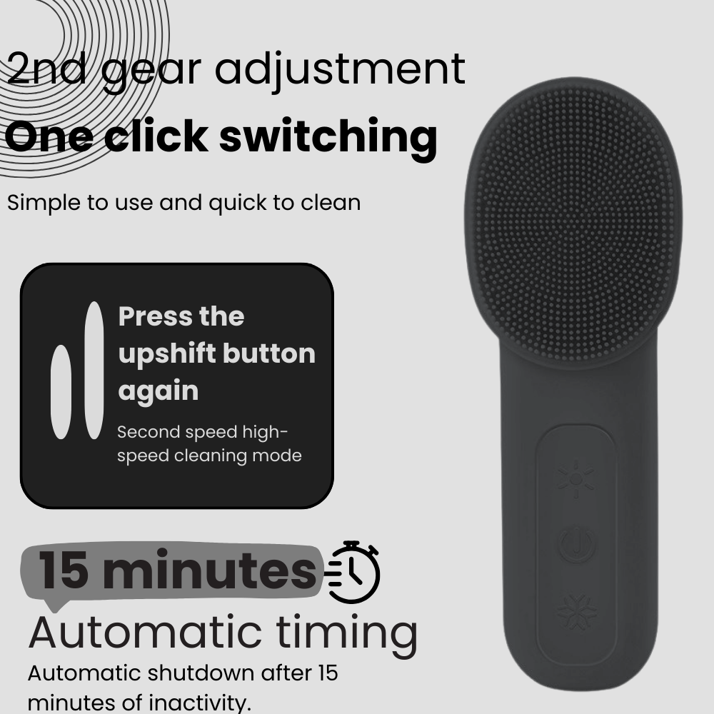 ORANGLES Silicone Sonic Facial Brush – Waterproof Electric Pore Cleaner - high resolution display - exposing craftsmanship - Image 2 of 6 | built for everyone | Silicone Sonic Facial Brush – Waterproof Electric Pore Cleaner for sale Georgia | Free Shipping ORANGLES
