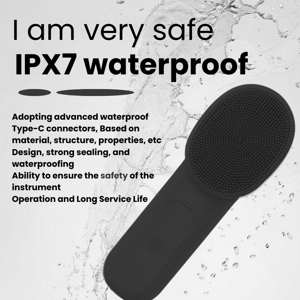 ORANGLES Silicone Sonic Facial Brush – Waterproof Electric Pore Cleaner - angled perspective - presenting advantages - Image 4 of 6 | fits any environment | Purchase Silicone Sonic Facial Brush – Waterproof Electric Pore Cleaner Michigan | Free Shipping ORANGLES