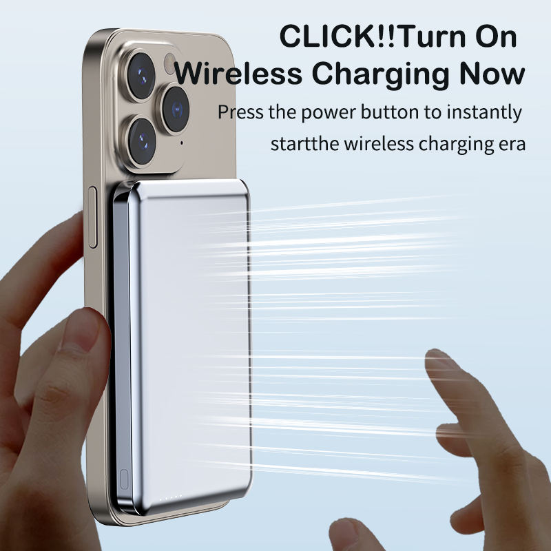 ORANGLES 2‑in‑1 Wireless Power Bank – Foldable Fast Charging 10000mAh & 5000mAh - detailed closeup view - illustrating benefits - Image 3 of 6 | created for all | Shop 2‑in‑1 Wireless Power Bank – Foldable Fast Charging 10000mAh & 5000mAh North Carolina | Free Shipping ORANGLES