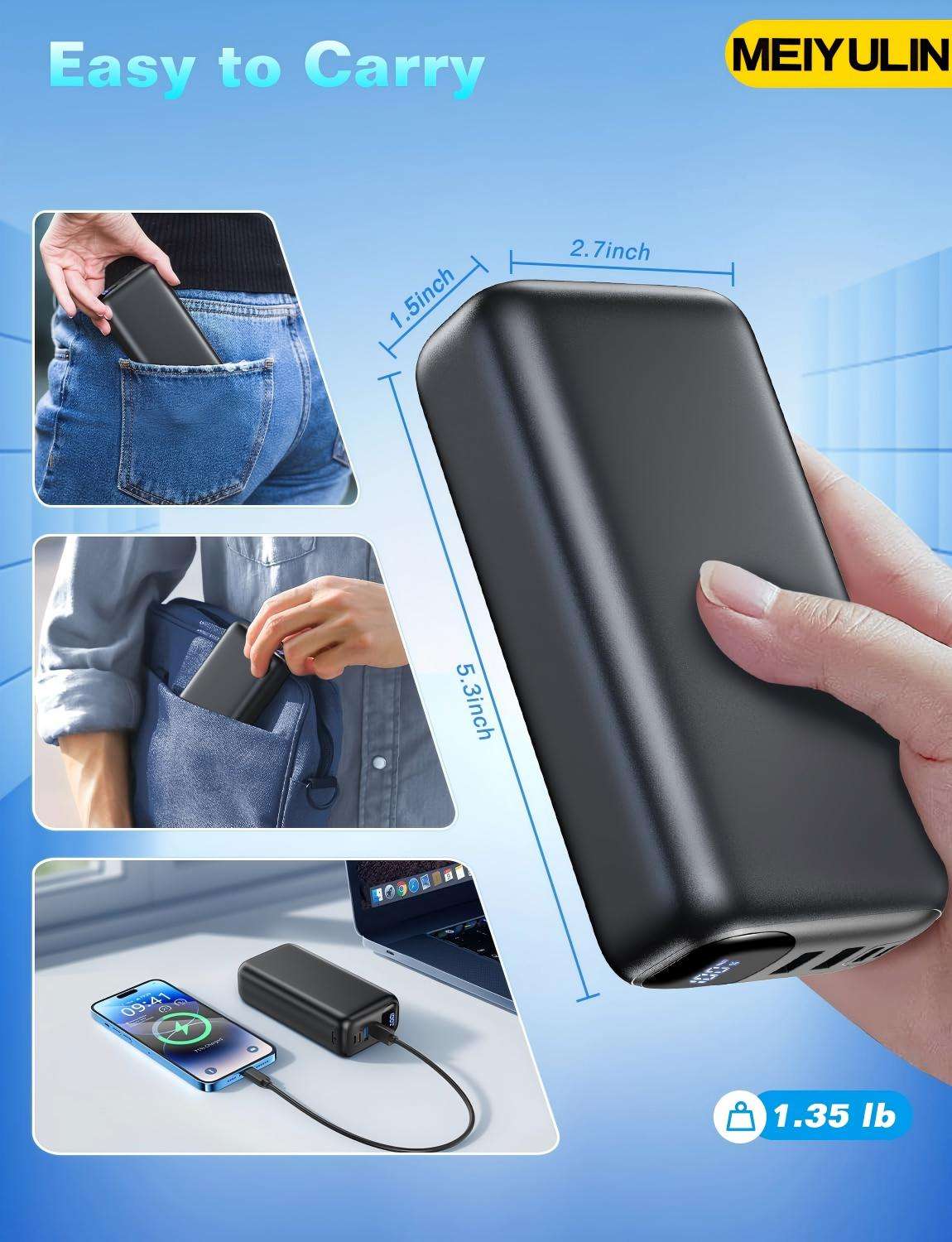 ORANGLES OEM 50000mAh Super Capacity Power Bank – Portable Fast Charging External Battery - elegant presentation - exhibiting components - Image 6 of 6 | ideal for home | Discount on OEM 50000mAh Super Capacity Power Bank – Portable Fast Charging External Battery Virginia | Free Shipping ORANGLES