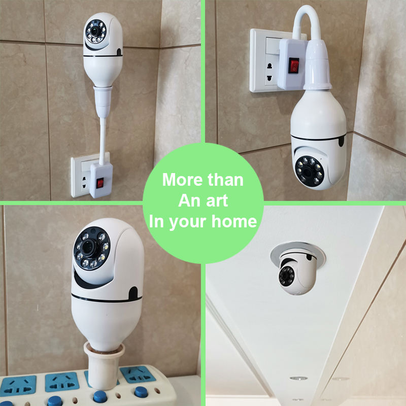 ORANGLES Light Bulbs with Security Cameras 1080P WiFi PTZ - angled perspective - Image 4 of 5 | excellent for daily use | New York | Free Shipping ORANGLES