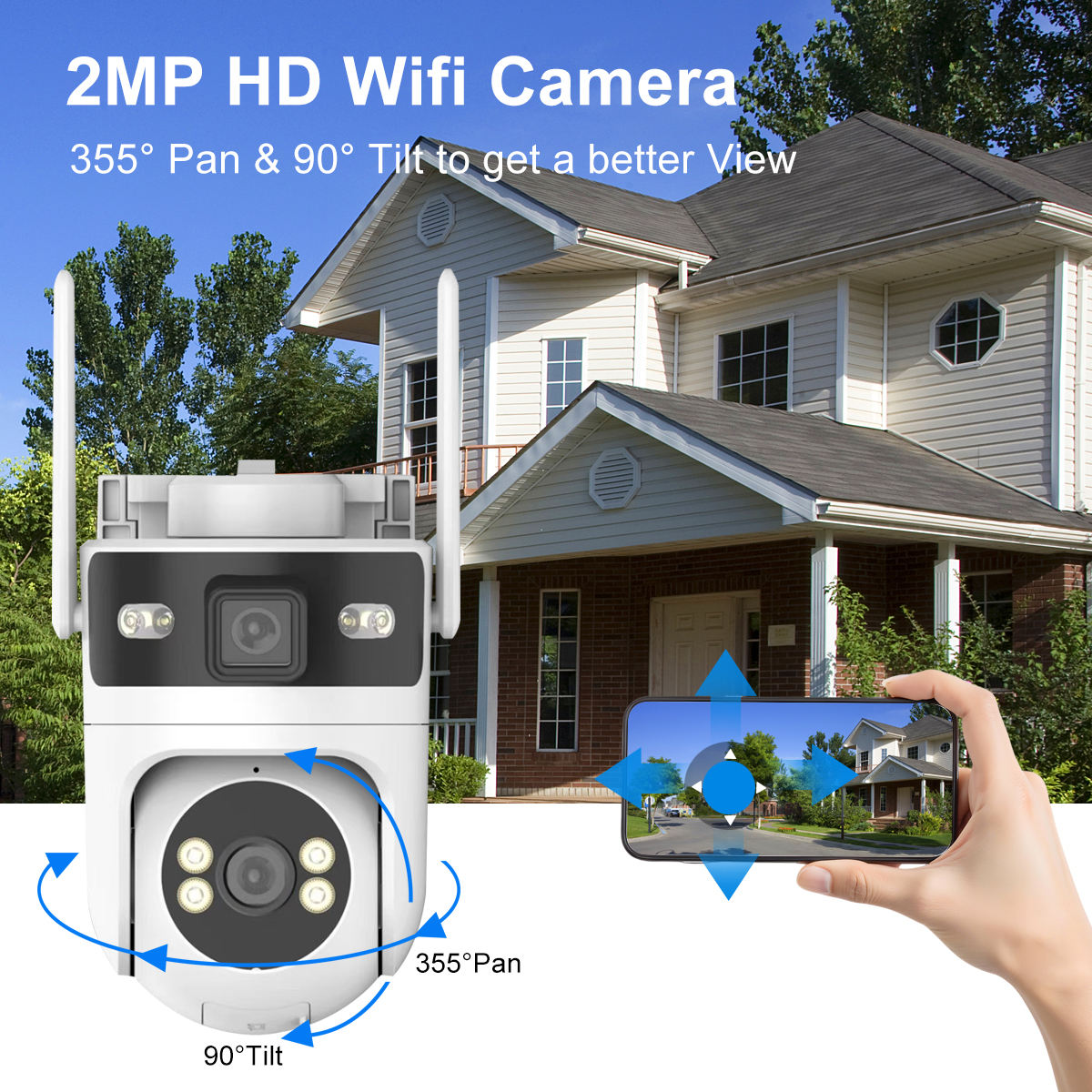 ORANGLES Best Outdoor Security Cameras Without Subscription 2MP - high resolution display - Image 2 of 5 | perfect for office | California | Free Shipping ORANGLES