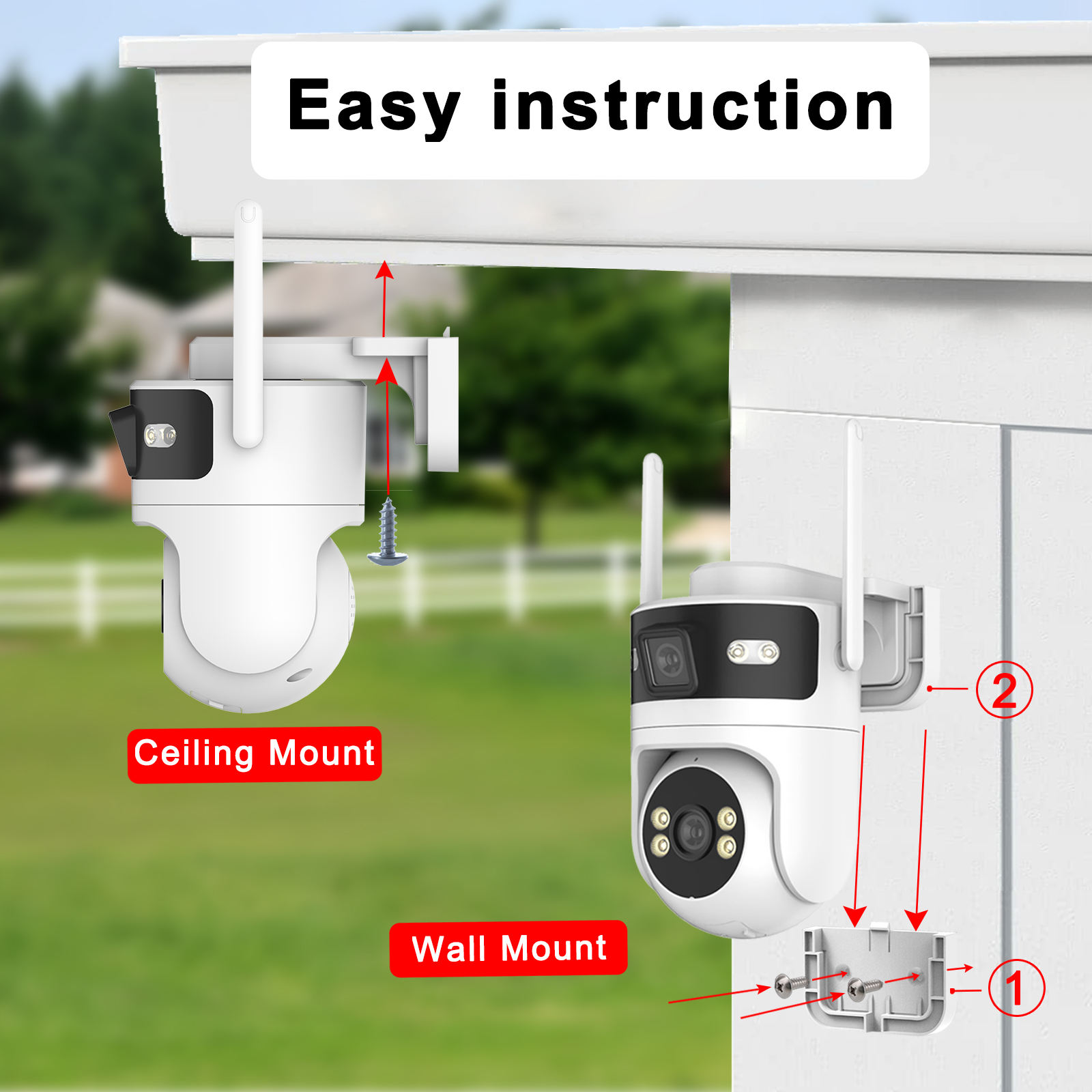 ORANGLES Best Outdoor Security Cameras Without Subscription 2MP - full product showcase - Image 5 of 5 | suitable for professionals | Florida | Free Shipping ORANGLES