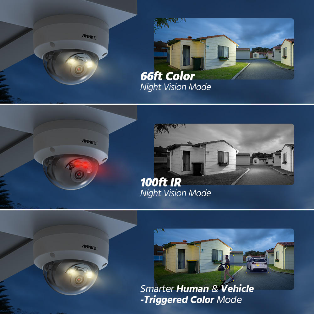 ORANGLES Dome Security Camera ANNKE C800 8MP 4K POE AI Smart - detailed closeup view - Image 3 of 4 | great for travel | Texas | Free Shipping ORANGLES