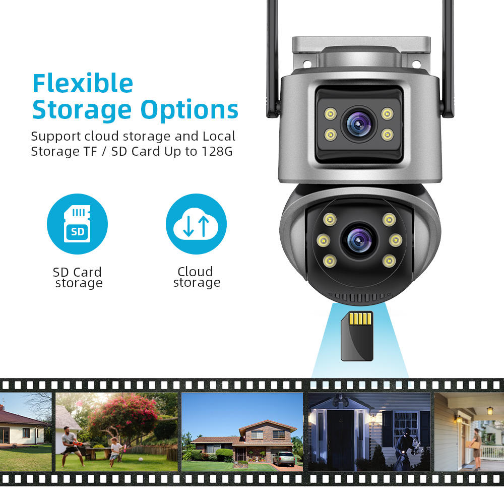 ORANGLES 4K Security Camera 6MP WiFi Dual Lens PTZ Outdoor - detailed closeup view - Image 3 of 3 | great for travel | Texas | Free Shipping ORANGLES