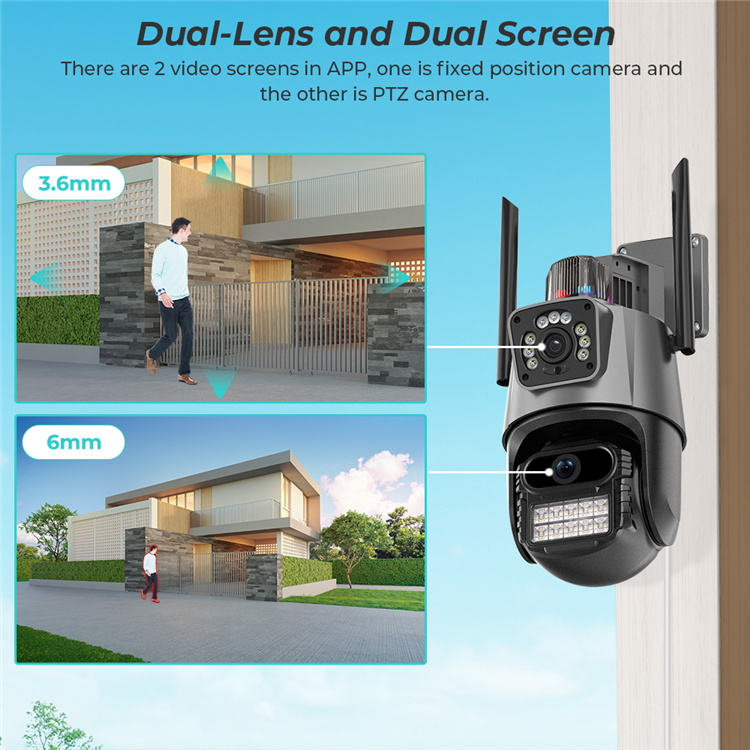 ORANGLES 4K Security Camera 6MP Dual Lens WiFi PTZ Smart - full product showcase - Image 5 of 5 | suitable for professionals | Florida | Free Shipping ORANGLES