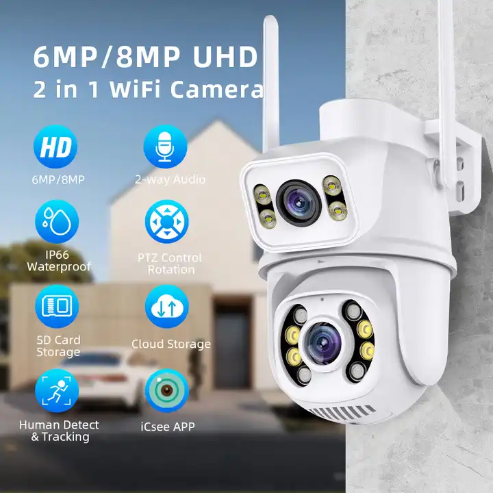 ORANGLES Best Outdoor Security Camera Without Subscription 6MP - detailed closeup view - Image 3 of 5 | great for travel | Texas | Free Shipping ORANGLES