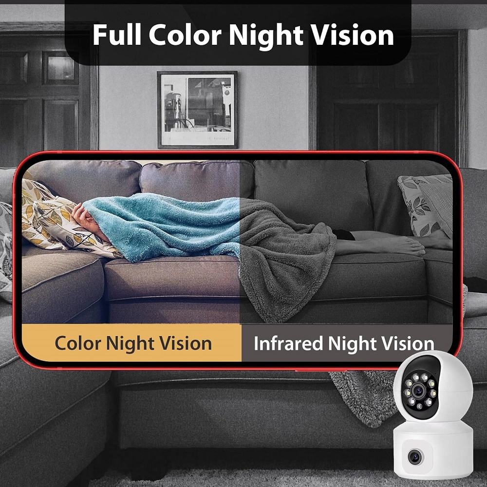 ORANGLES Indoor Camera with Audio 4MP Dual Lens WiFi PTZ - angled perspective - Image 4 of 6 | excellent for daily use | New York | Free Shipping ORANGLES