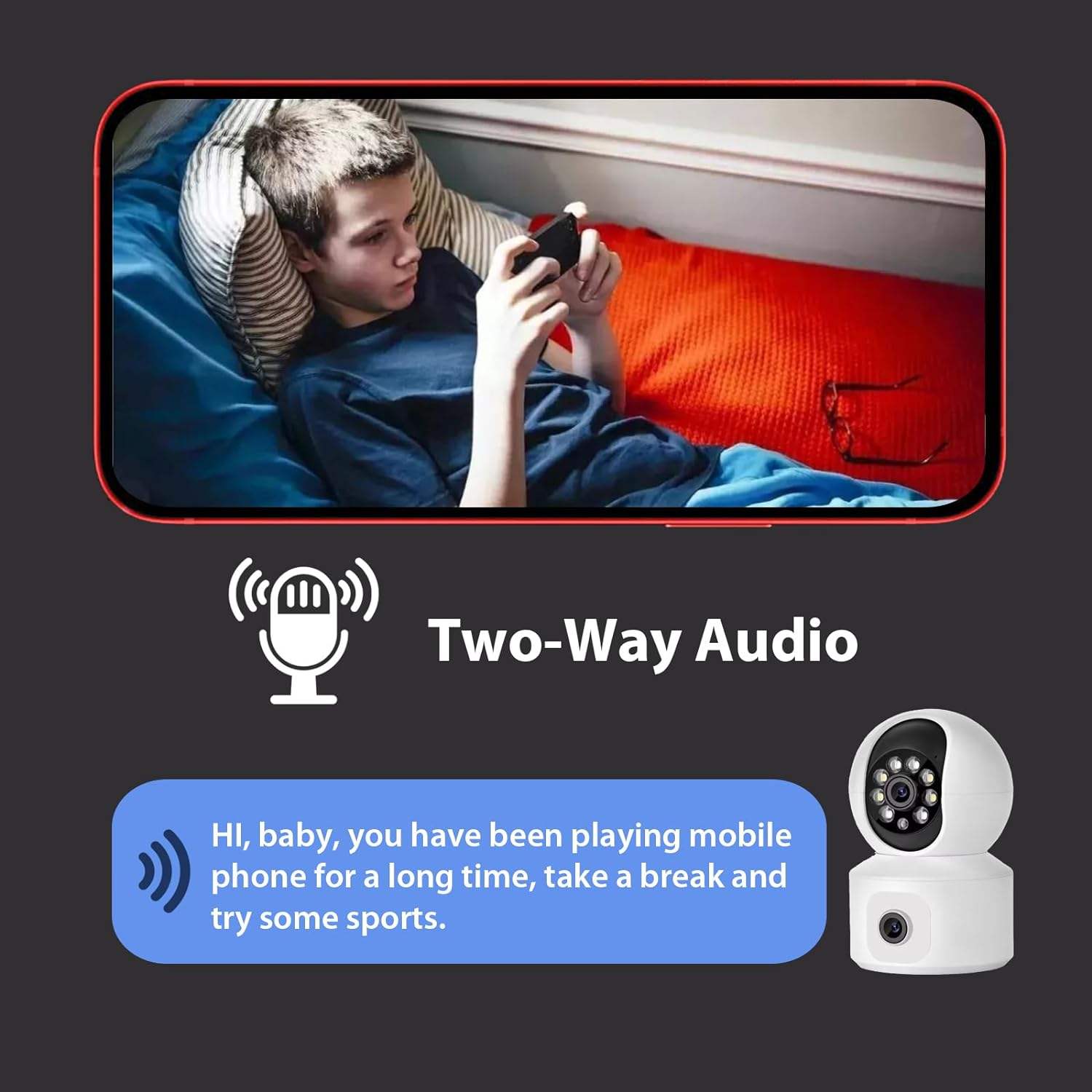 ORANGLES Indoor Camera with Audio 4MP Dual Lens WiFi PTZ - full product showcase - Image 5 of 6 | suitable for professionals | Florida | Free Shipping ORANGLES
