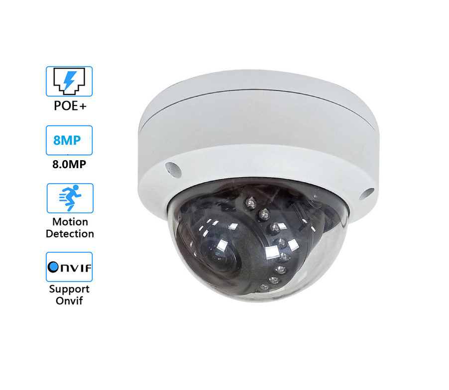 ORANGLES Dome Security Camera 8MP 4K POE Outdoor CCTV - high resolution display - Image 2 of 4 | perfect for office | California | Free Shipping ORANGLES