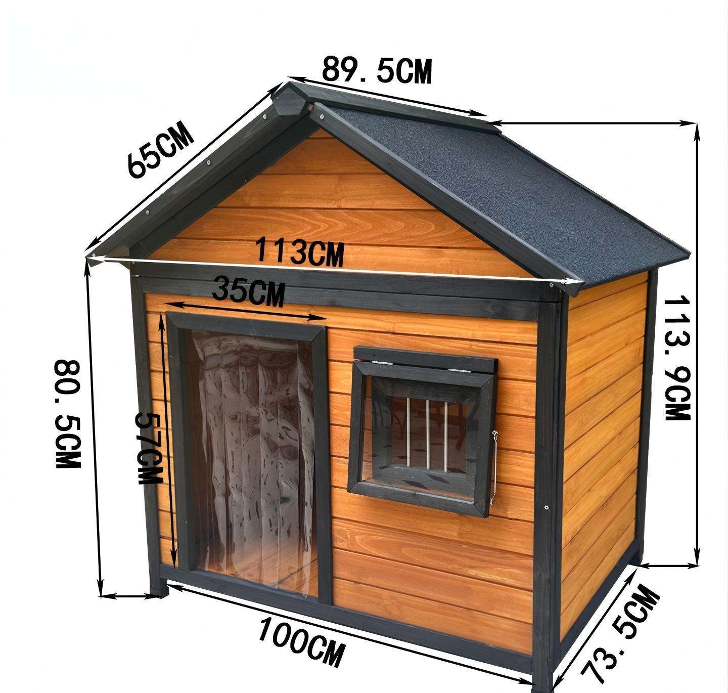 ORANGLES Luxury Wooden Outdoor Dog Kennel – Large Pet House with Waterproof Snowproof Roof - high resolution display - exposing craftsmanship - Image 2 of 4 | built for everyone | Luxury Wooden Outdoor Dog Kennel – Large Pet House with Waterproof Snowproof Roof for sale Georgia | Free Shipping ORANGLES