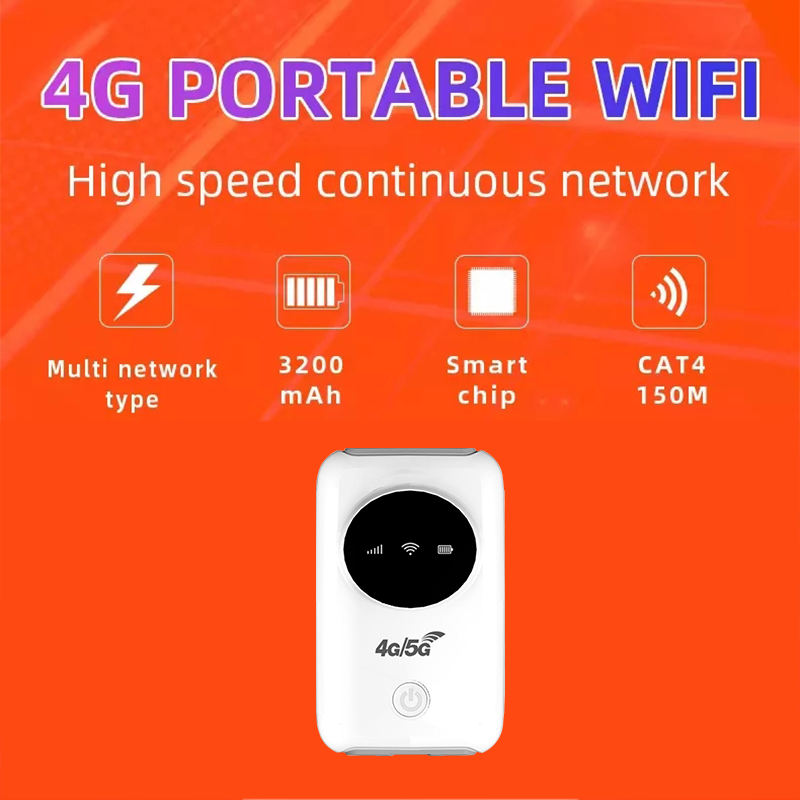 ORANGLES Portable WiFi Router – LTE MiFis 4G Pocket Router with SIM Slot 3200mAh Type‑C - high resolution display - exposing craftsmanship - Image 2 of 5 | built for everyone | Portable WiFi Router – LTE MiFis 4G Pocket Router with SIM Slot 3200mAh Type‑C for sale Georgia | Free Shipping ORANGLES