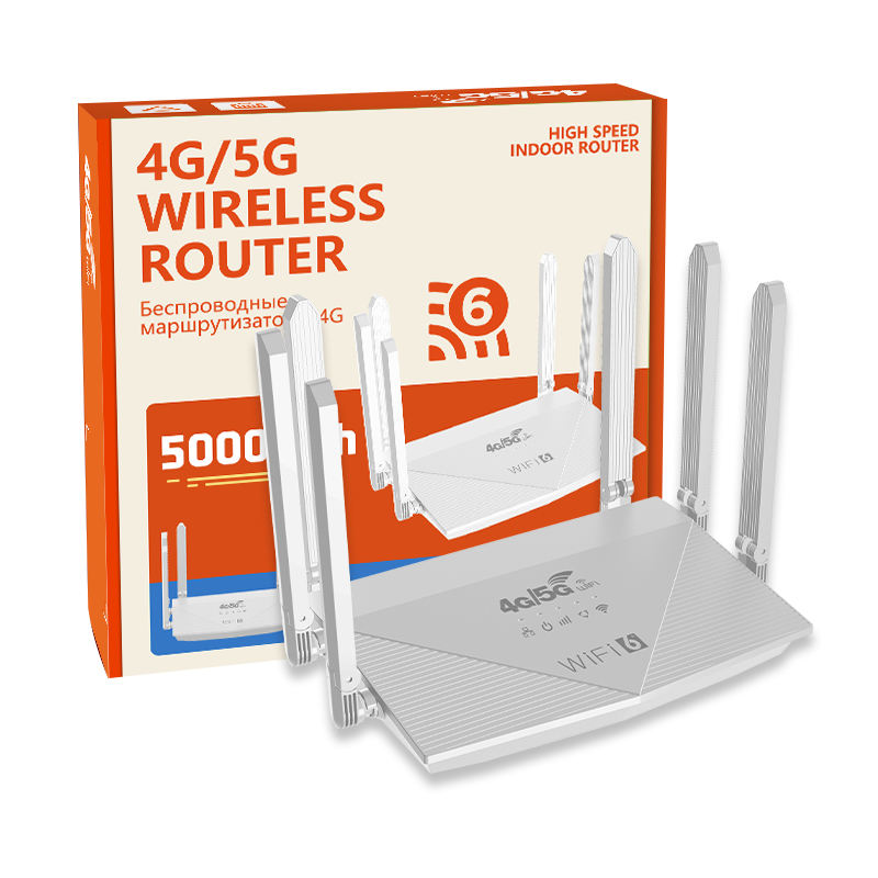 ORANGLES WiFi 6 Router 6 Antenna Portable Wireless Router with SIM Slot and 5000mAh Battery - high resolution display - Image 2 of 5 | perfect for office | California | Free Shipping ORANGLES