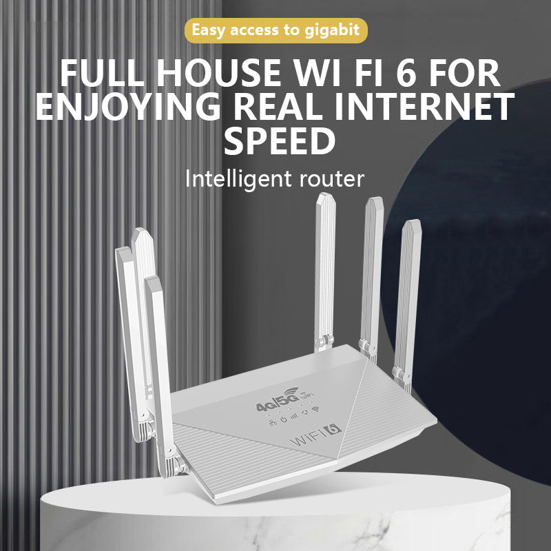 ORANGLES WiFi 6 Router 6 Antenna Portable Wireless Router with SIM Slot and 5000mAh Battery - angled perspective - Image 4 of 5 | excellent for daily use | New York | Free Shipping ORANGLES