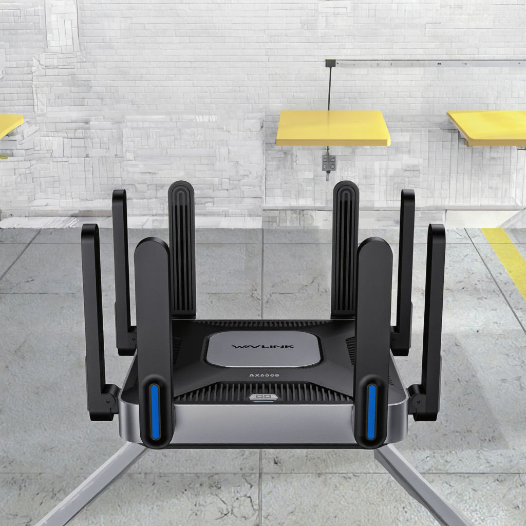 ORANGLES WiFi 6 Router WAVlink AX6000 Mesh Dual Band with 8 Antennas for Home Use - detailed closeup view - Image 3 of 5 | great for travel | Texas | Free Shipping ORANGLES
