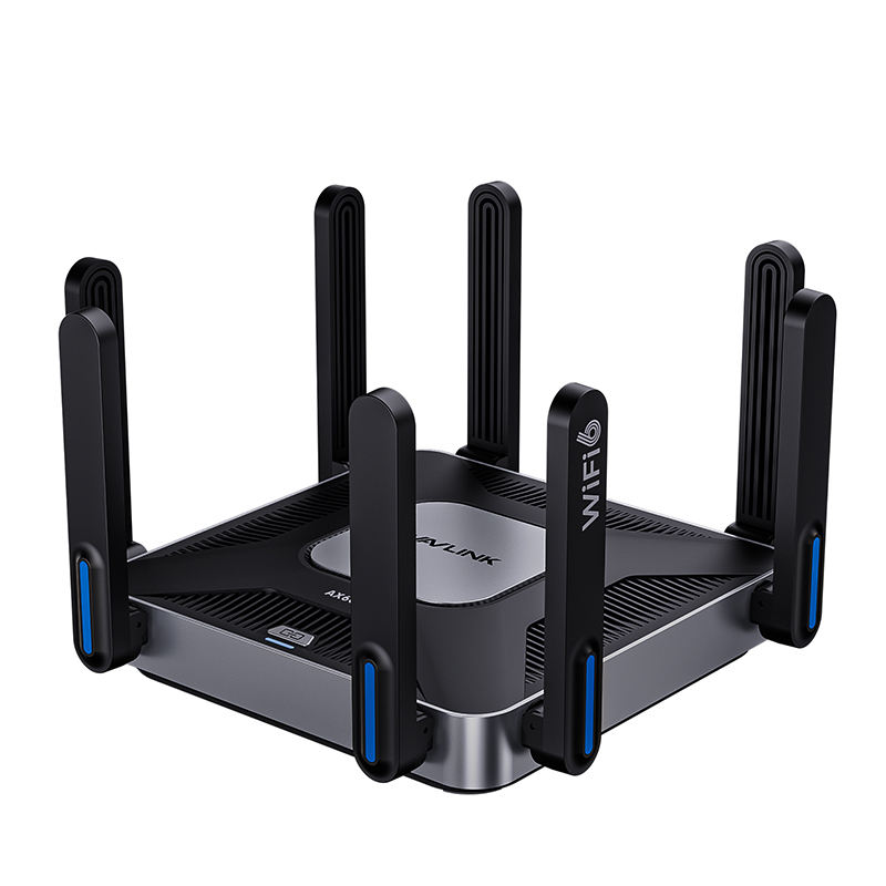 ORANGLES WiFi 6 Router WAVlink AX6000 Mesh Dual Band with 8 Antennas for Home Use - angled perspective - Image 4 of 5 | excellent for daily use | New York | Free Shipping ORANGLES