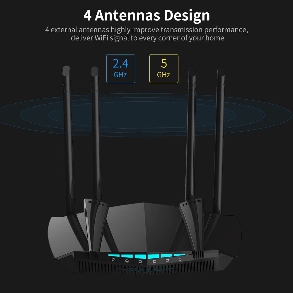 ORANGLES WiFi Router Wireless Access Point Dual Band 2.4G 5G with External Antennas - full product showcase - Image 5 of 5 | suitable for professionals | Florida | Free Shipping ORANGLES