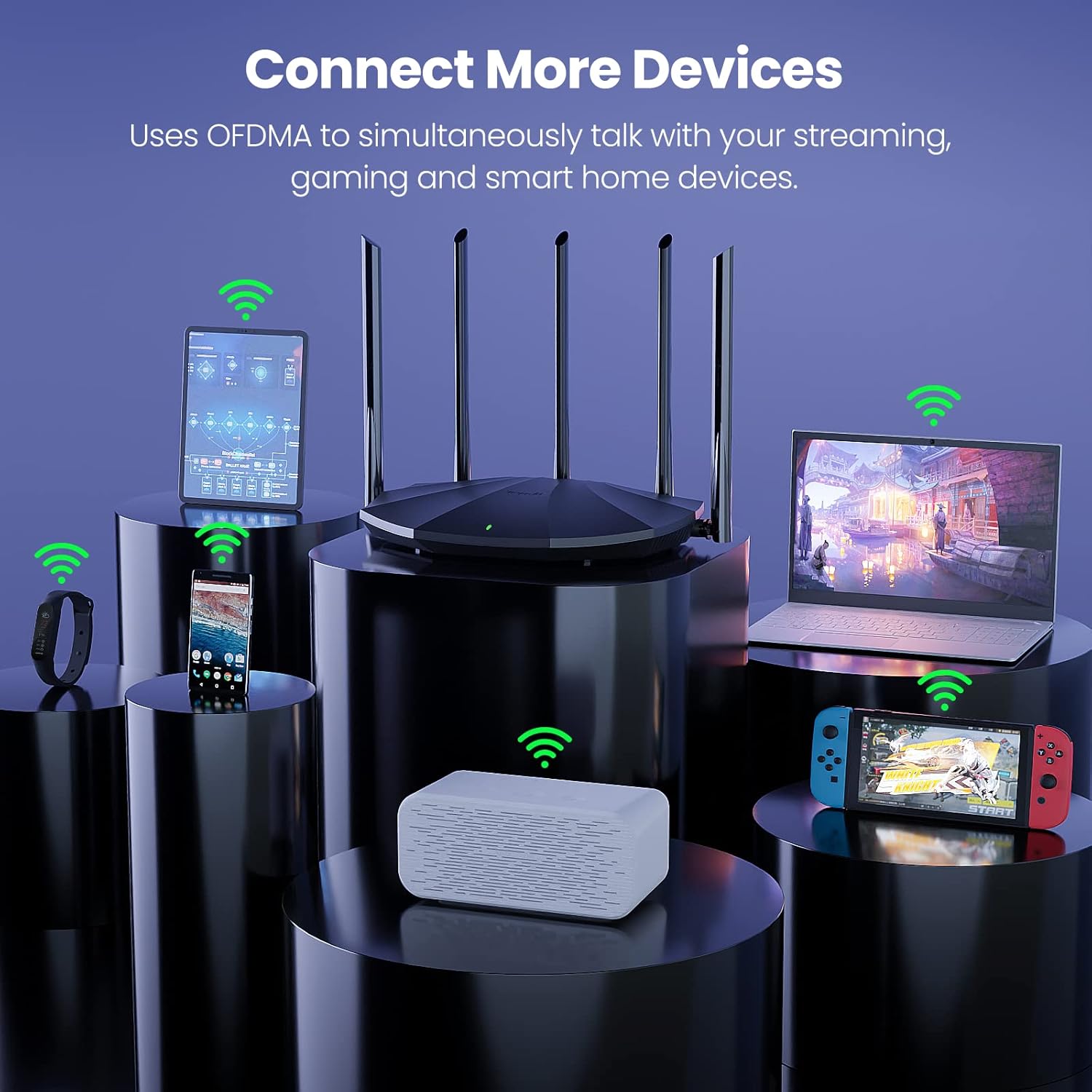 ORANGLES WiFi Router Tenda AC23 2100Mbps High Speed Wireless Access Point - full product showcase - Image 5 of 5 | suitable for professionals | Florida | Free Shipping ORANGLES