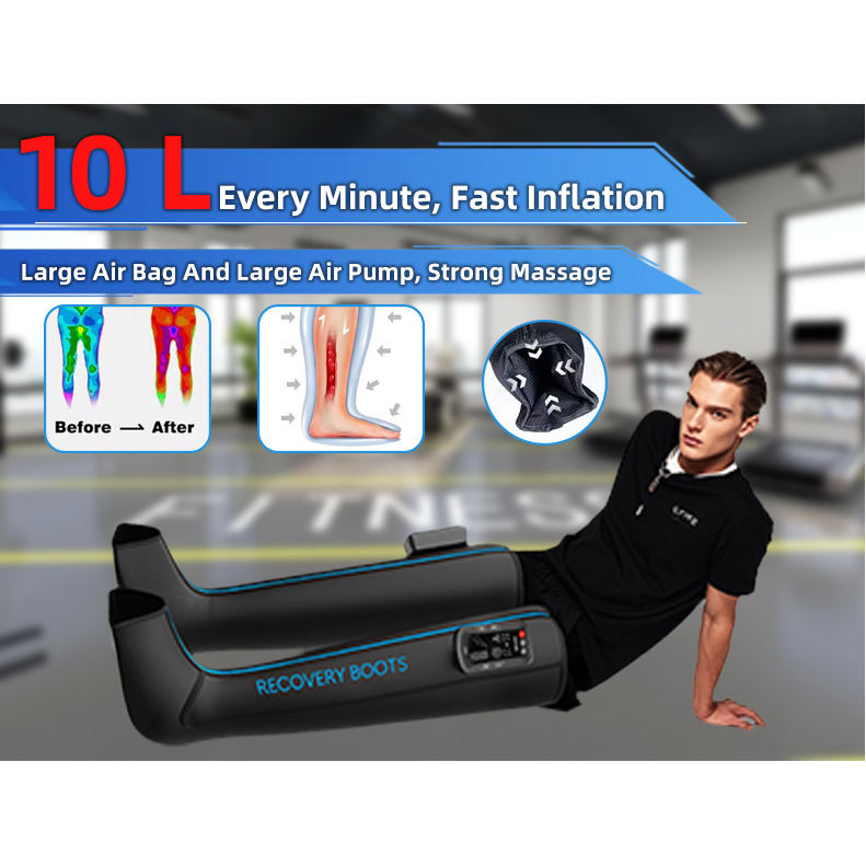 ORANGLES Air Compression Leg Massager | 5‑Chamber Wireless Recovery Boots with Heat Therapy - high resolution display - Image 2 of 5 | perfect for office | California | Free Shipping ORANGLES