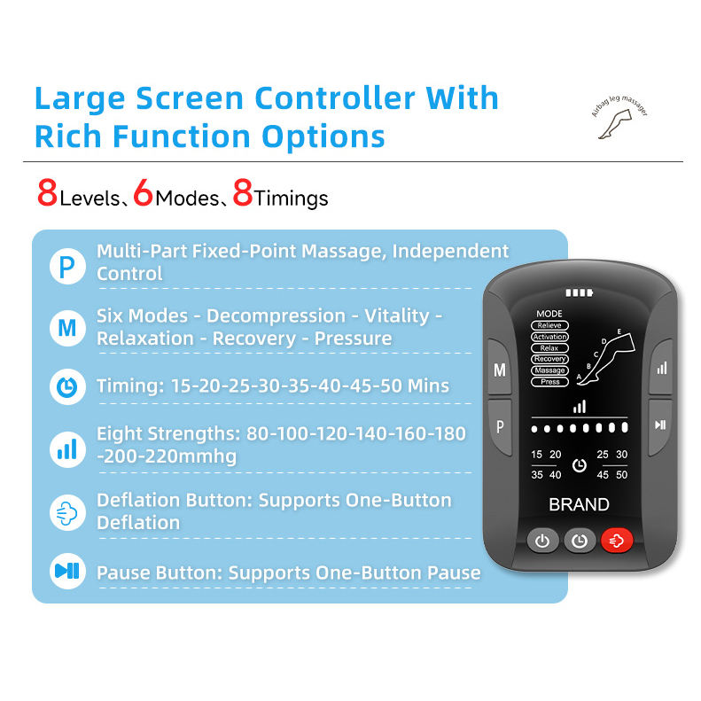 ORANGLES Air Compression Leg Massager | 5‑Chamber Wireless Recovery Boots with Heat Therapy - angled perspective - Image 4 of 5 | excellent for daily use | New York | Free Shipping ORANGLES