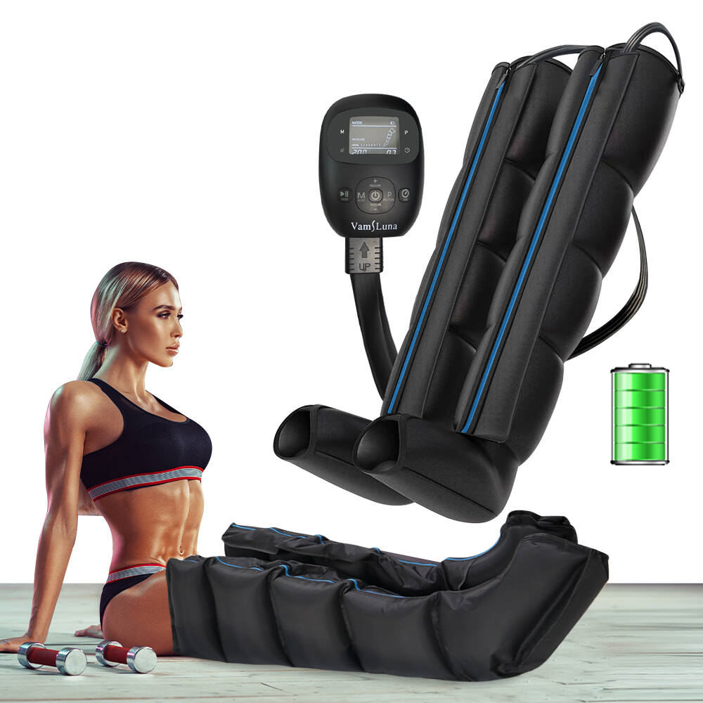 Air Compression Leg Massager | Rechargeable Recovery Boots for Sports & Fitness Relaxation
